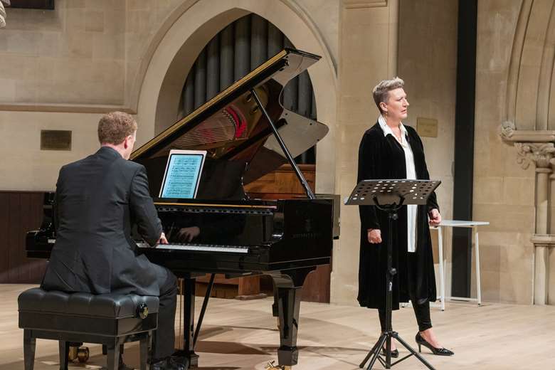 Dame Sarah Connolly performs as part of Bliss International Song Series in November 2023 © Sally March