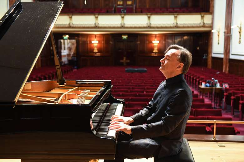 Stephen Hough plays to an empty Wigmore Hall in June 2020