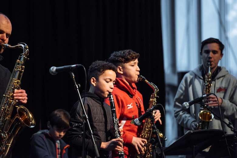 Jambone and Jazz Attack, Sage Gateshead's non-auditioned youth jazz ensemble