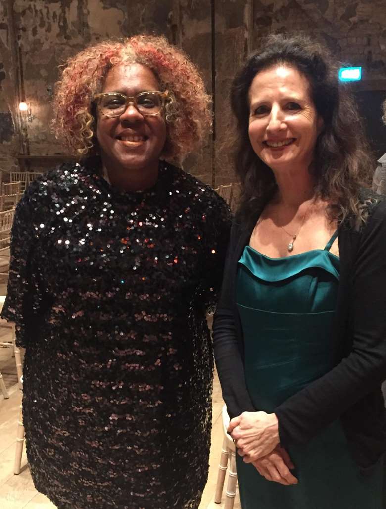 Errollyn Wallen and Madeleine Mitchell at the 2019 RPS Awards