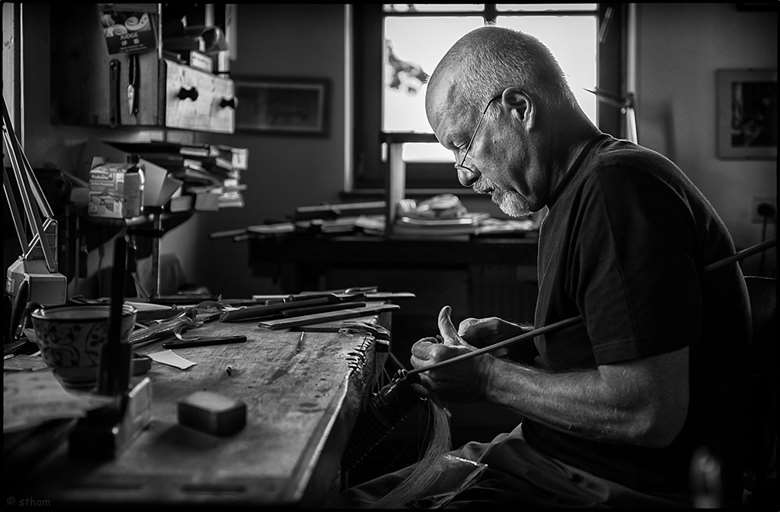 Renowned German bow-maker Klaus Grünke