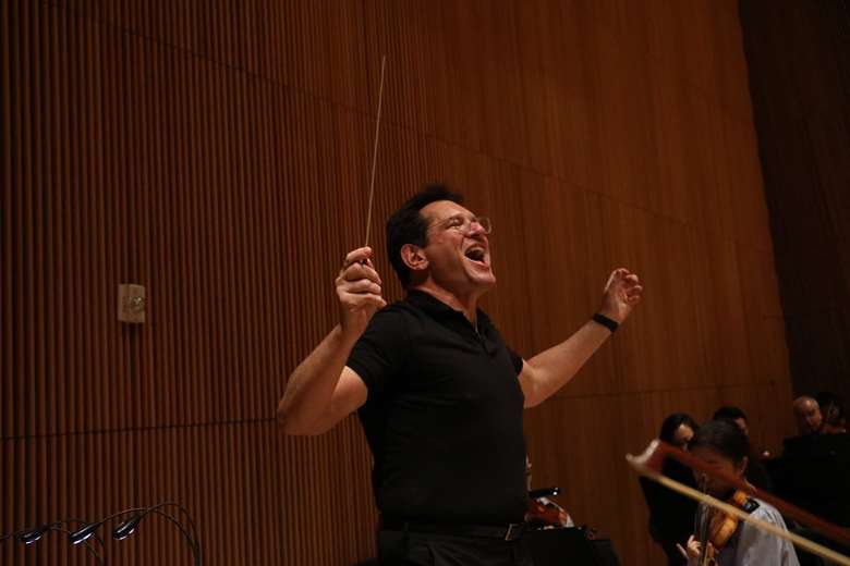 David Bernard in rehearsal