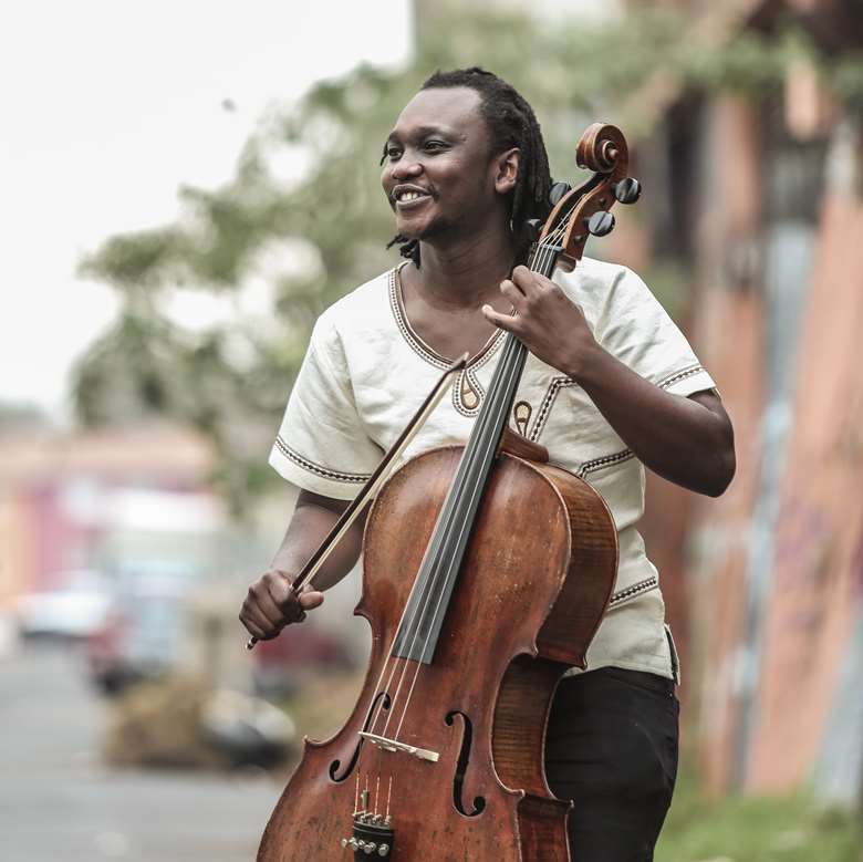 Abel Selaocoe, a performer at Up Close and Musical