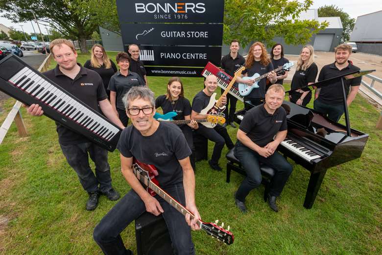 Bonners Staff outside their new premises in Eastbourne
