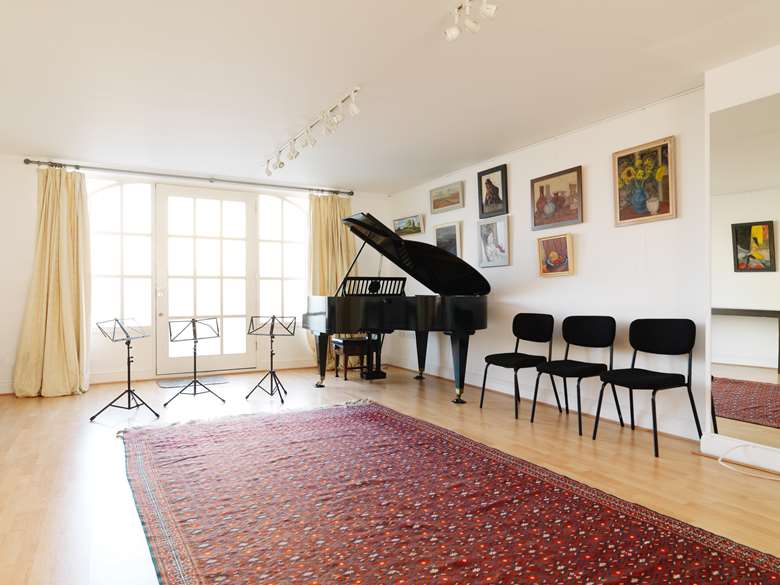 A rehearsal room in Chiswick
