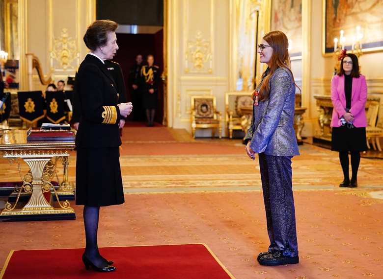 HRH Princess Anne gives Gillam her MBE © PA Images