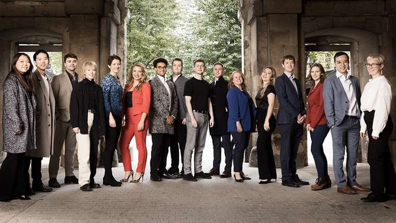 2021 CMF Artists (left to right) Connaught Brass, Ensemble Hesperi, Harriet Burns, Helena Kay, James Larter, Joy Lisney, Laura Perešivana, Olivia Boen, Sirius Chau, Victor Lim and Yume Fujise 
