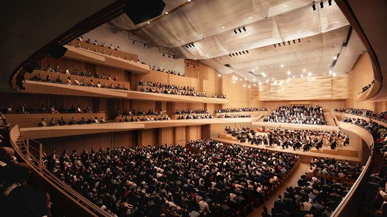 David Geffen Hall Interior, House Right ©Diamond Schmitt Architects