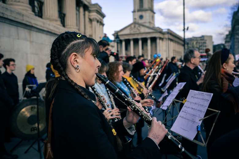 Last month's orchestral flashmob performance in Trafalgar Square ©Matthew Johnson