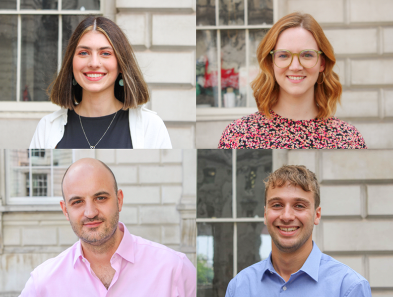 (clockwise from top left) assistant artist managers Holly Cartwright, Caroline Daggett and Sebastian Mallet and senior artist manager & head of marketing Antonio Orlando