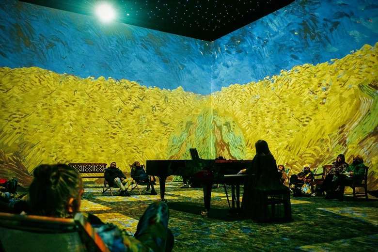 Melda will perform in the exhibition’s ‘immersive room’. Her programme will be paired with projections of Van Gogh’s works. © Michael Ha