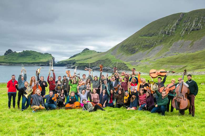 The Nevis ensemble on the Scottish islands of St Kilda ©Tommy Ga-Ken Wan