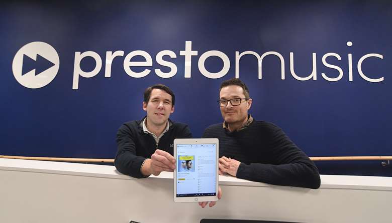 Presto Music CEO Chris O’Reilly (left) and head of recorded music Matt Groom (right) (image courtesy of Presto Music)