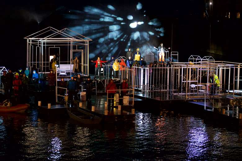 Leeds-based theatre company Slung Low will team up with Manchester Collective for a new staging of Britten's Noah’s Flood. (Image from the companys' 2017 performance of Flood for Hull UK City of Culture) © Malcolm Johnso