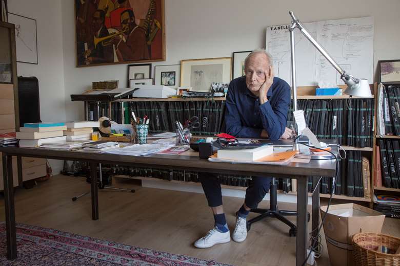 Herbers in his study surrounded by The Ebony Band’s archive of information and music which will be transferred to the Netherlands Music Institute in The Hague, where Herbers’ legacy will be made accessible for musicians, musicologists and programmers