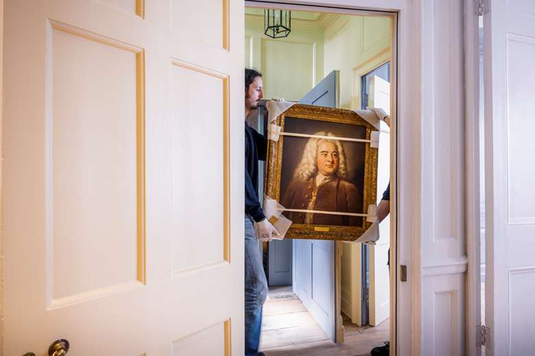The house's ground floor parlours, which have been restored to historical accuracy, include art from the collection of works Handel owned when he lived in the house ©Christopher Ison