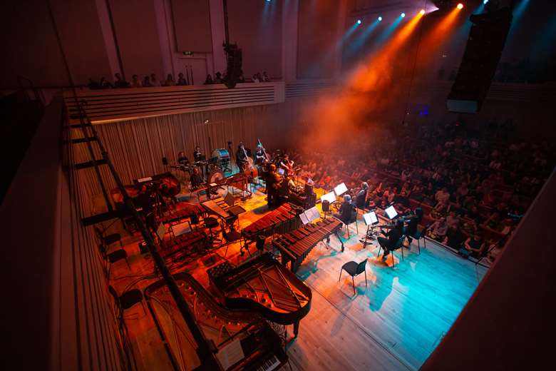Manchester Camerata performs with Space Afrika at Stoller Hall © Robin Clewley