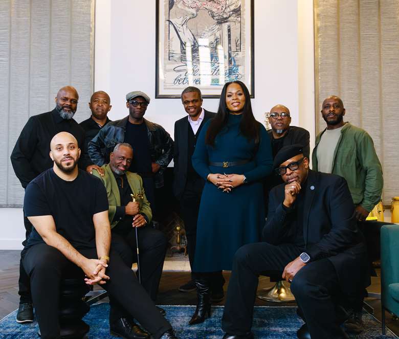 BLiM's new taskforce: (Back row L-R) Victor Redwood-Sawyerr, Moses Oyediwura, Mykaell Riley, Roger Wilson, Orphy Robinson MBE and Richard Henry (Front row L-R) Adem Holness, James Joseph, Charisse Beaumont and Kienda Hoji © Cali' Fleur