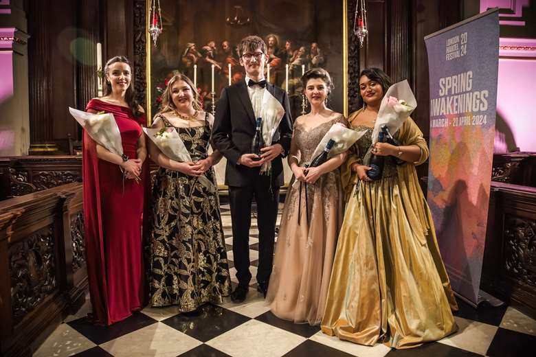 Bass baritone Will Frost (centre) has been announced as the winner of the International Handel Singing Competition(Image courtesy of London Handel Festival)