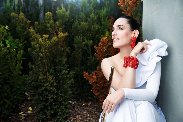Noemi Gyori: 'There was an ever growing, unstoppable desire in me to finally create a fresh and spacious platform for the voice of a nymph, through the sound of the flute.' ©Laszlo Emmer