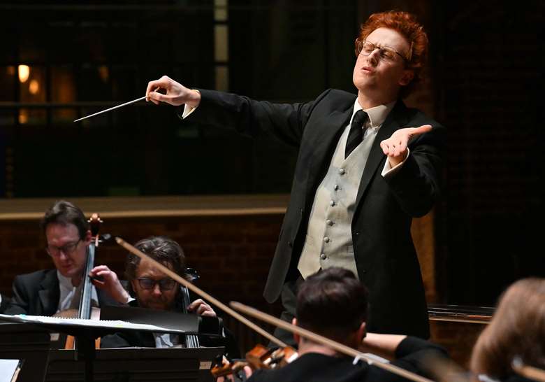 Nicolo Foron conducts LSO in the final of DFCC in 2023 ©Mark Allan
