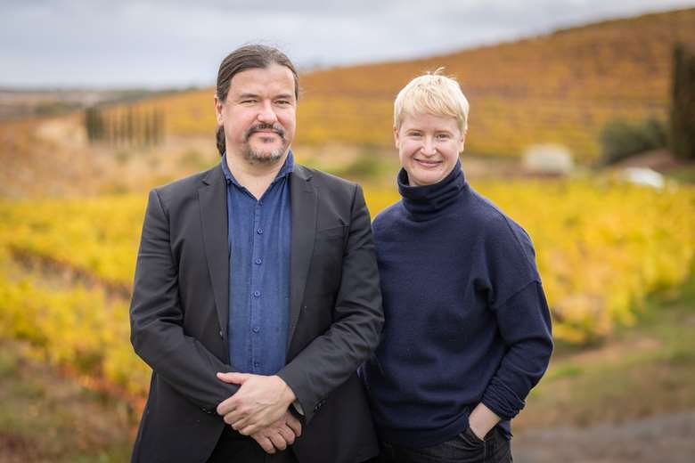 Violinist Kate Suthers (right) succeeds Simon Cobcroft (left) as artistic director of the Coriole Music Festival